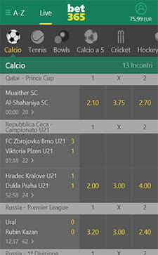 Scommesse live Bet365