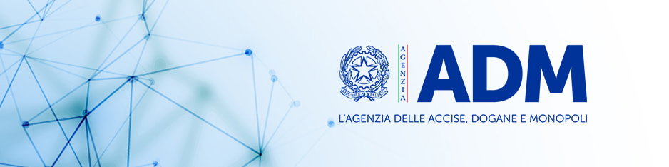 Logo di ADM, l'Agenzia delle Accise, Dogane e Monopoli.