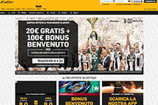 La pagina iniziale di Betfair