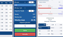 L'inserimento dell'importo e la conferma della giocata su Betic