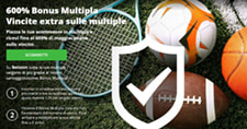 La promozione cashback fino al 600% sulle multiple