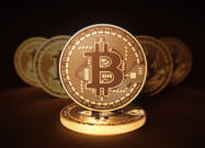 Monete con il logo del Bitcoin
