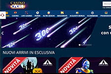 Un'immagine della landing page di CasinoMania
