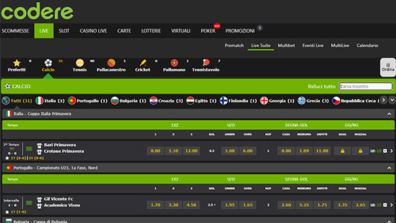 Sezione sport di codere