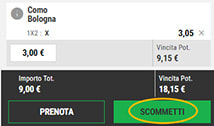 Come confermare la giocata