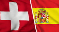 Le bandiere di Svizzera e Spagna