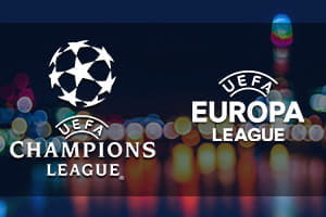 I loghi di Champions League e Europa League