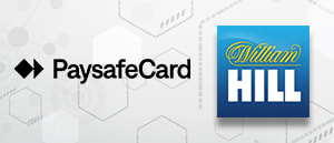 I loghi di Paysafecard e di William Hill.
