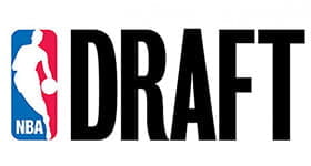 Il logo NBA con la scritta draft vicino