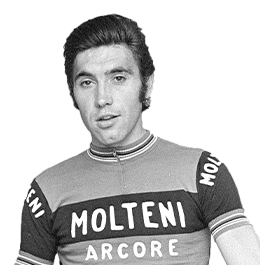 Eddy Merckx con la maglia della Molteni Arcore