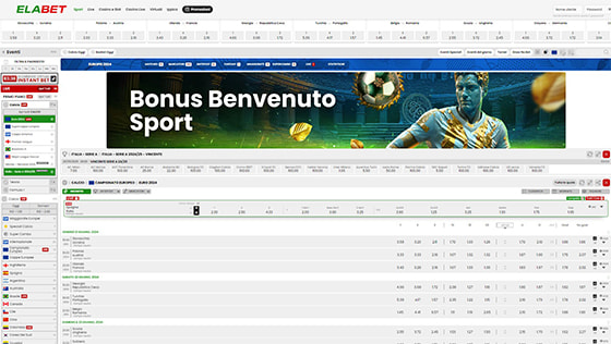 pagina scommesse calcio Elabet