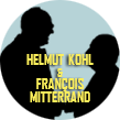 Un’immagine rielaborata di Helmut Kohl e François Mitterand