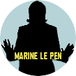 Un’immagine rielaborata di Marine Le Pen