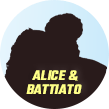 Un’immagine rielaborata di Franco Battiato e Alice