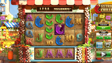 La griglia della slot Extra Chilli con meccanica Megaways