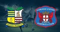 I loghi del Solihull Moors e del Carlisle United