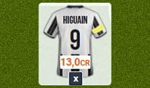 L'icona di Higuain selezionato come capitano di una squadra di fantasy football