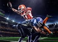 Giocatori di football americano in azione