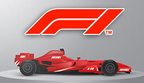Lo stemma della Formula 1 e una monoposto