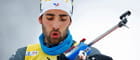 Il biathleta Martin Fourcade in azione