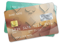 Una carta di credito stilizzata
