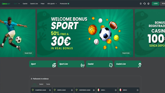homepage scommesse di Gekobet
