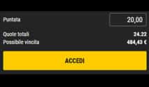 Come confermare una giocata su bwin