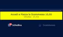 schiacciare il tasto scommetti per confermare la giocata