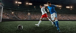 Giocatori di calcio in azione