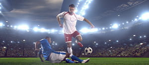 Giocatori di calcio durante una partita