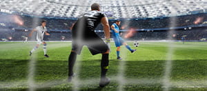 Giocatori di calcio in azione