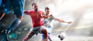 Giocatori di calcio in azione
