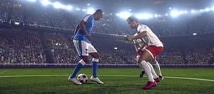 Giocatori di calcio in azione