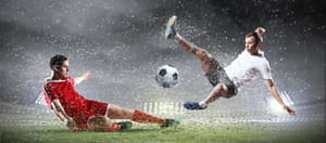 Giocatori di calcio in azione