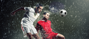 Giocatori di calcio in azione