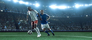 Giocatori di calcio in azione