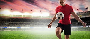 Un calciatore in azione