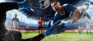 Giocatori di calcio in azione