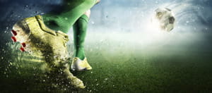 Un calciatore va al tiro