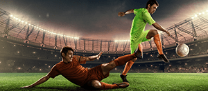 Giocatori di calcio in azione