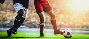 Giocatori di calcio in azione