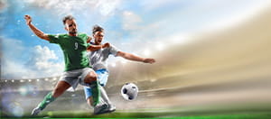 Giocatori di calcio in azione
