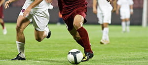 Giocatori di calcio in azione