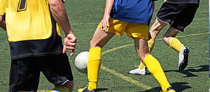 Giocatori di calcio in azione