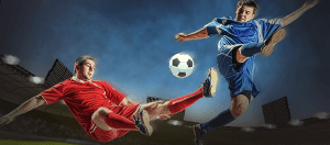 Giocatori di calcio in azione