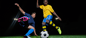 Giocatori di calcio in azione