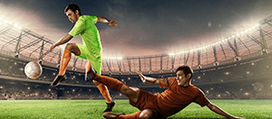 Giocatori di calcio in azione