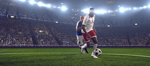 Giocatori di calcio in azione