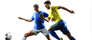 Giocatori di calcio in azione
