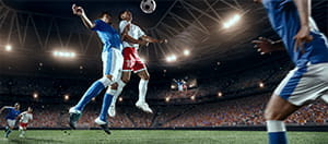 Giocatori di calcio in azione